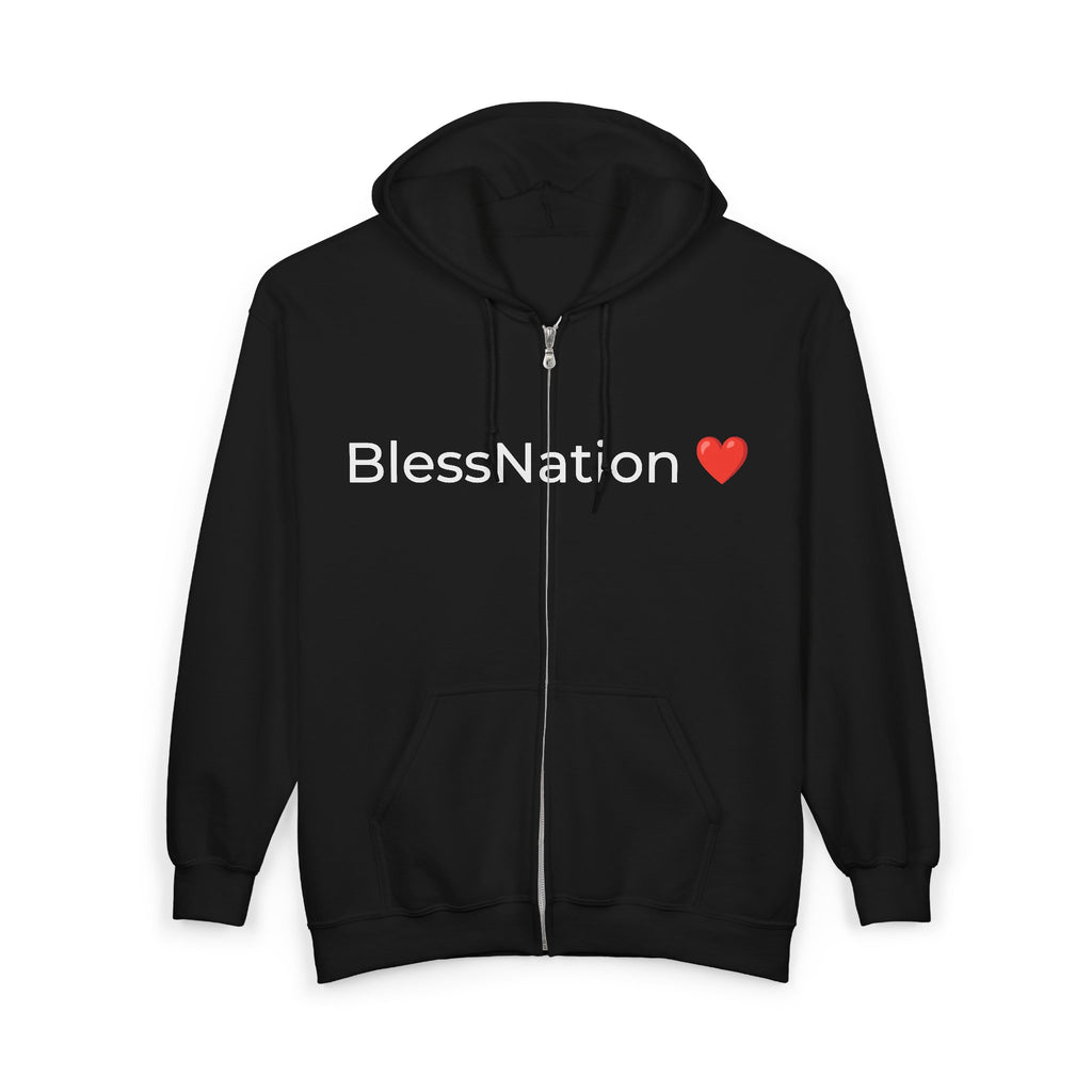 BlessNation ❤️ Classic Zip Hoodie — Black