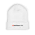 BlessNation™❤️ Classic Cuffed Beanie – White