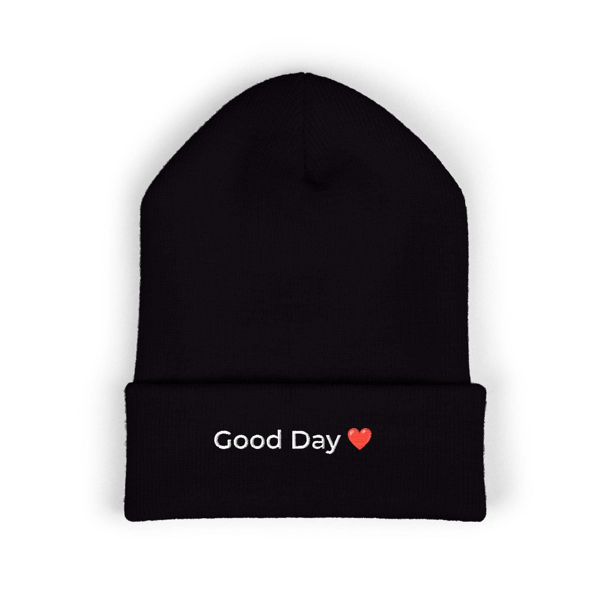 BlessNation❤️ Embroidered Cuffed Beanie- Black